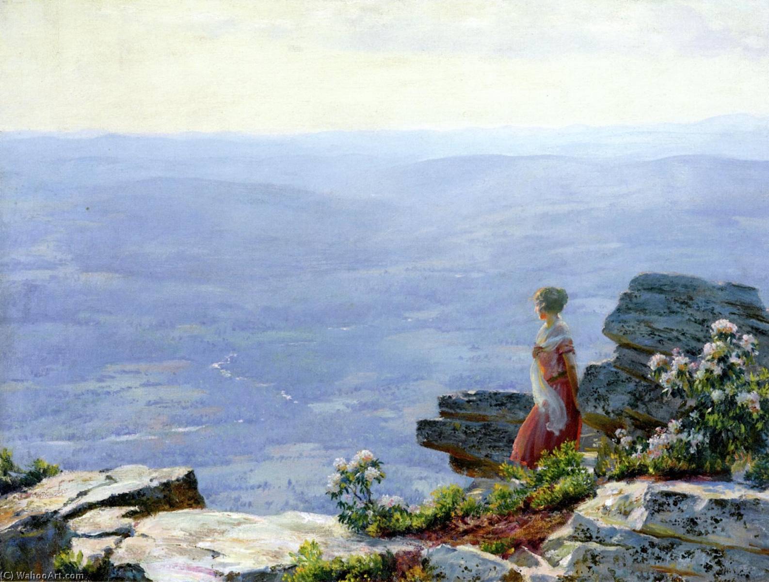 Wikioo.org - The Encyclopedia of Fine Arts - Painting, Artwork by Charles Courtney Curran - Haze in the Valley