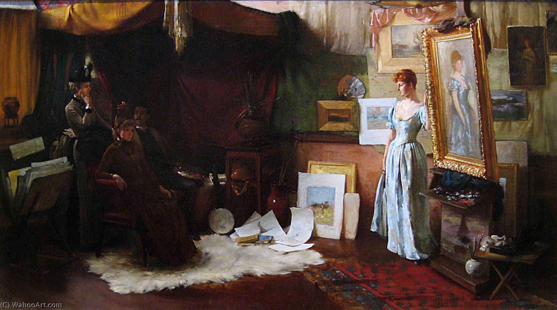WikiOO.org - Encyclopedia of Fine Arts - Målning, konstverk Charles Courtney Curran - Fair Critics