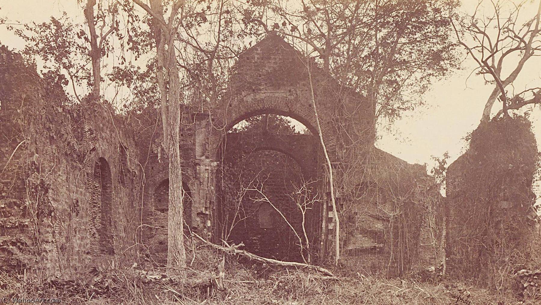 WikiOO.org - Enciclopedia of Fine Arts - Pictura, lucrări de artă Eadweard Muybridge - Ruins of the Church of Las Monjas, Old Panama