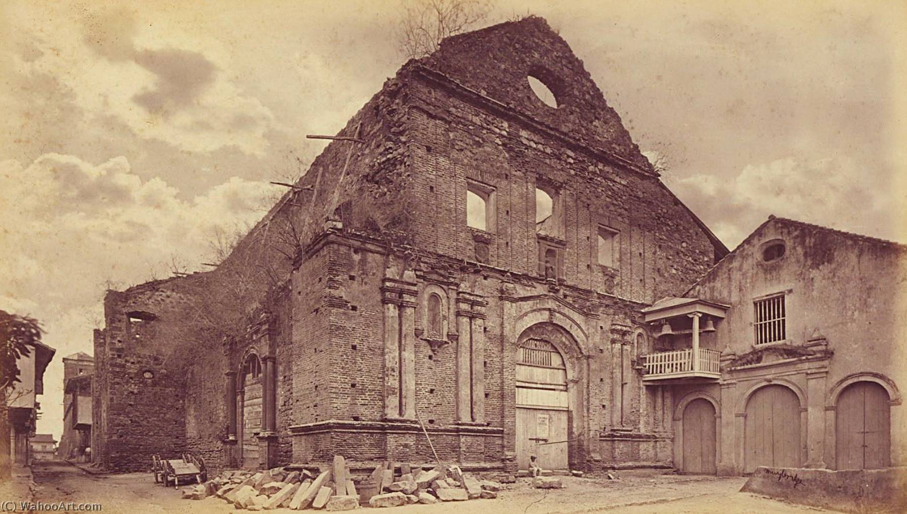 WikiOO.org - Encyclopedia of Fine Arts - Lukisan, Artwork Eadweard Muybridge - Ruins of the Church of San Domingo, Panama