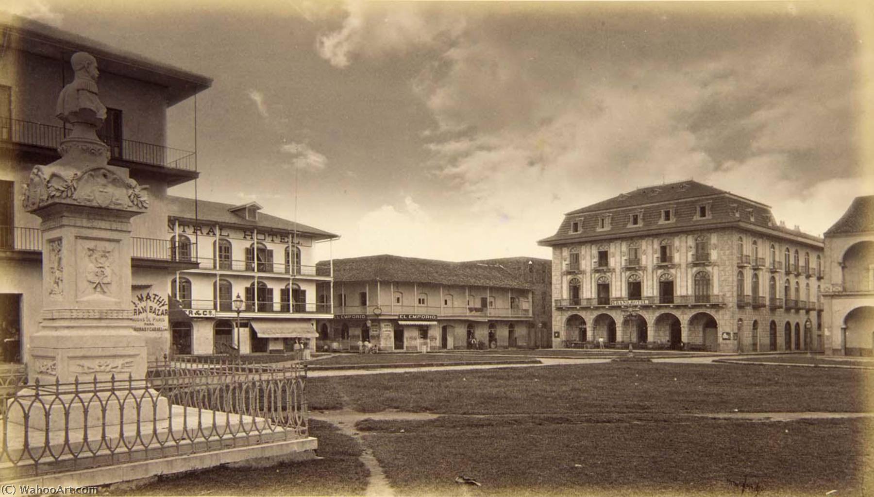 WikiOO.org - Encyclopedia of Fine Arts - Maalaus, taideteos Eadweard Muybridge - The Plaza, Panama