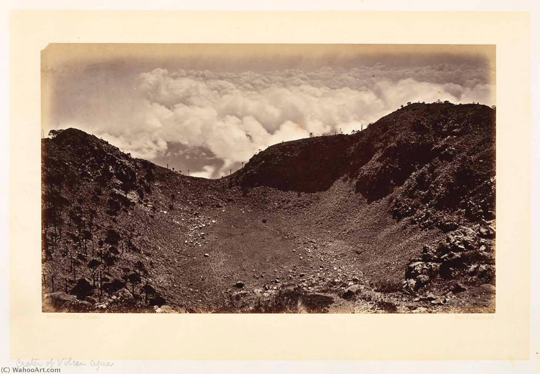 Wikioo.org - The Encyclopedia of Fine Arts - Painting, Artwork by Eadweard Muybridge - Crater of Volcán Agua