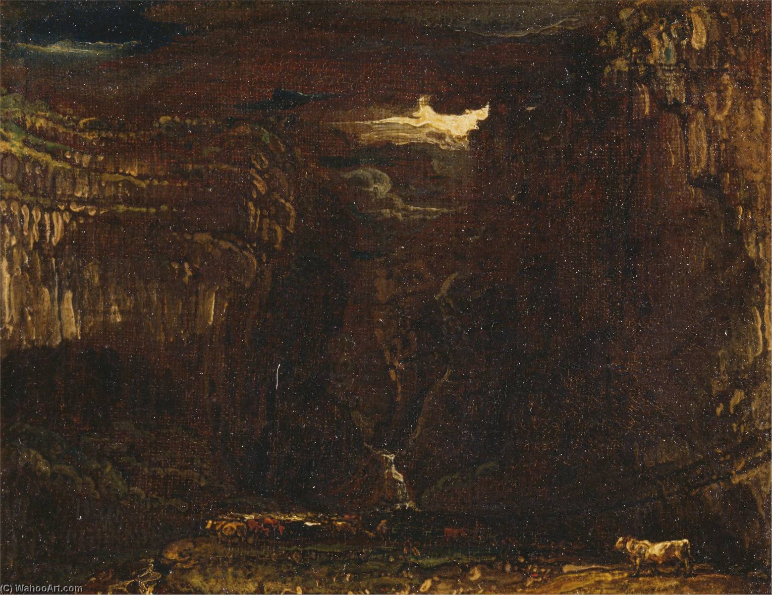 Wikioo.org - The Encyclopedia of Fine Arts - Painting, Artwork by James Ward - Sketch for 'Gordale Scar'