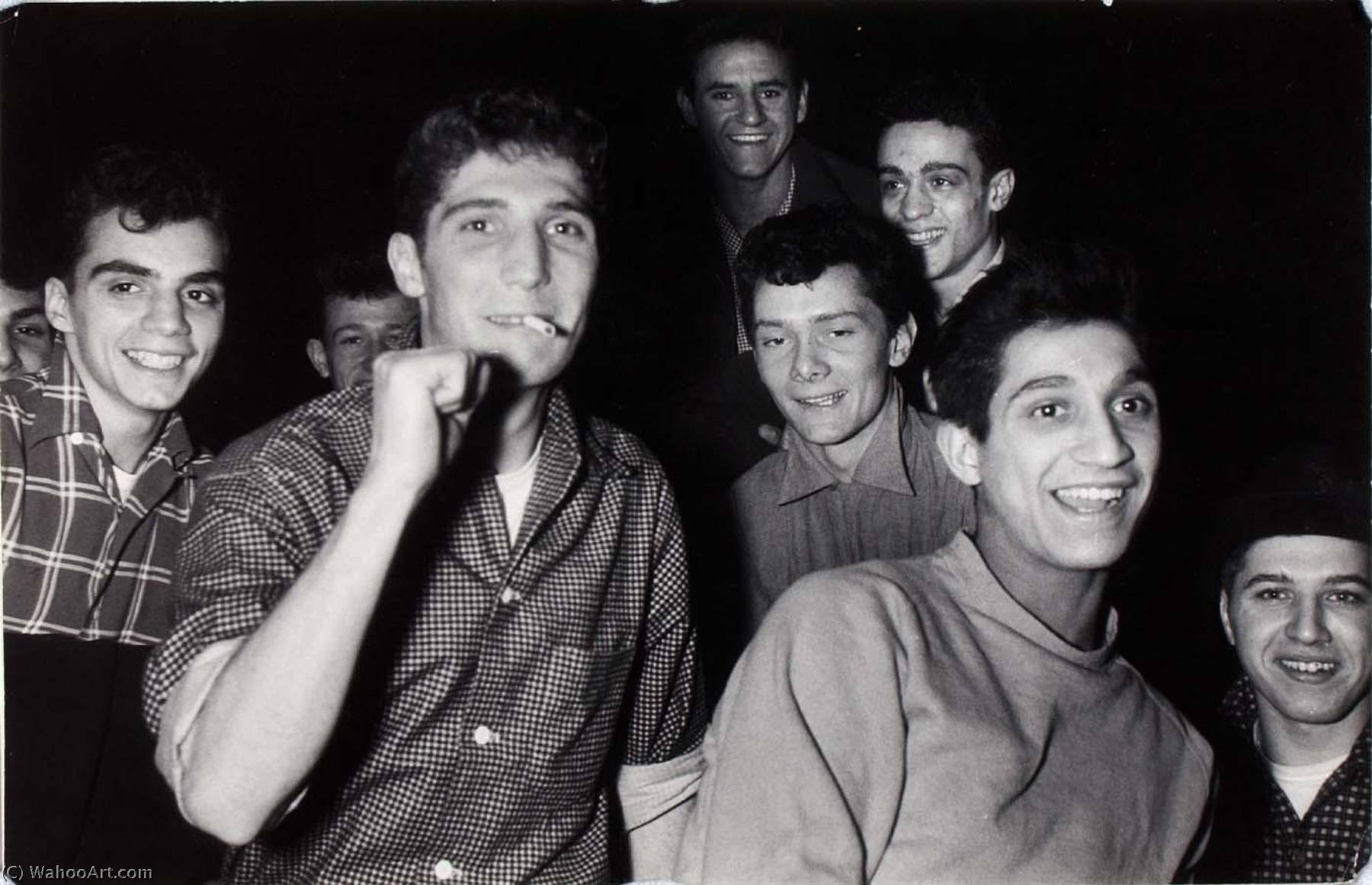 WikiOO.org - Encyclopedia of Fine Arts - Lukisan, Artwork Garry Winogrand - Nick Biondi, Golden Gloves boxer, at a victory party
