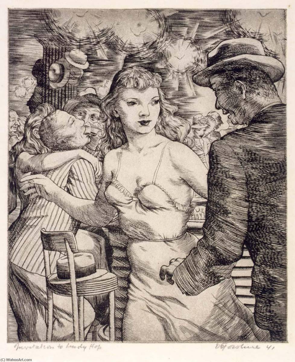 WikiOO.org - Enciclopedia of Fine Arts - Pictura, lucrări de artă Douglas W Gorsline - Invitation to Lindy Hop