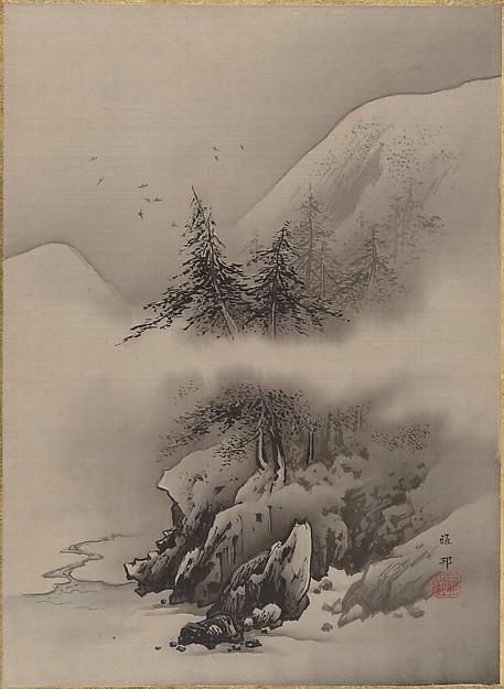 WikiOO.org - Encyclopedia of Fine Arts - Lukisan, Artwork Hashimoto Gahō - Snow Landscape