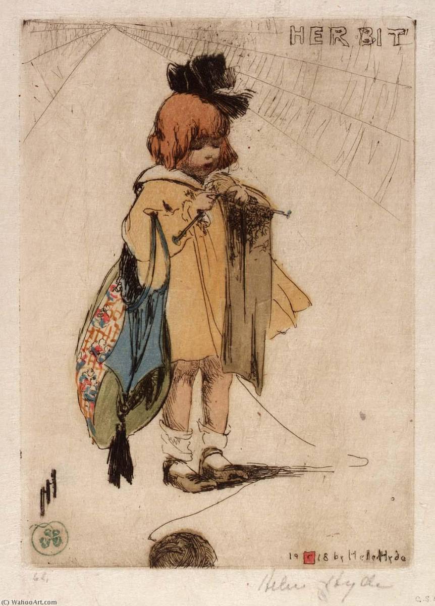 WikiOO.org - Enciclopedia of Fine Arts - Pictura, lucrări de artă Helen Hyde - Her Bit (War Time)