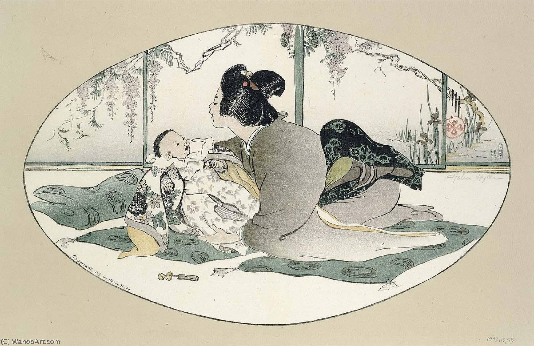 WikiOO.org - Енциклопедія образотворчого мистецтва - Живопис, Картини
 Helen Hyde - Baby Talk