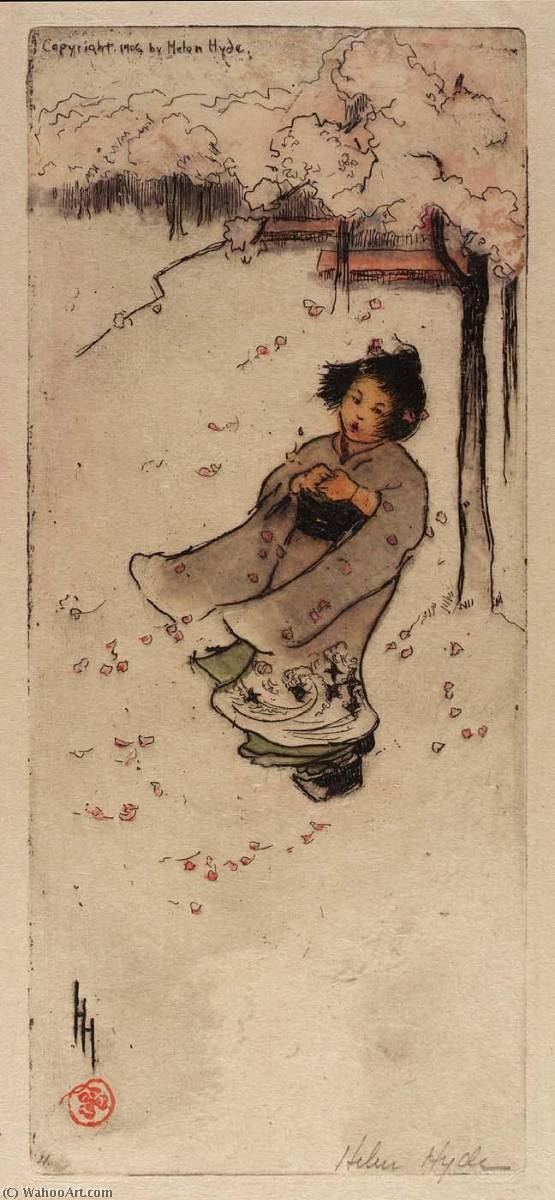 WikiOO.org - Encyclopedia of Fine Arts - Maalaus, taideteos Helen Hyde - Cherry Snow