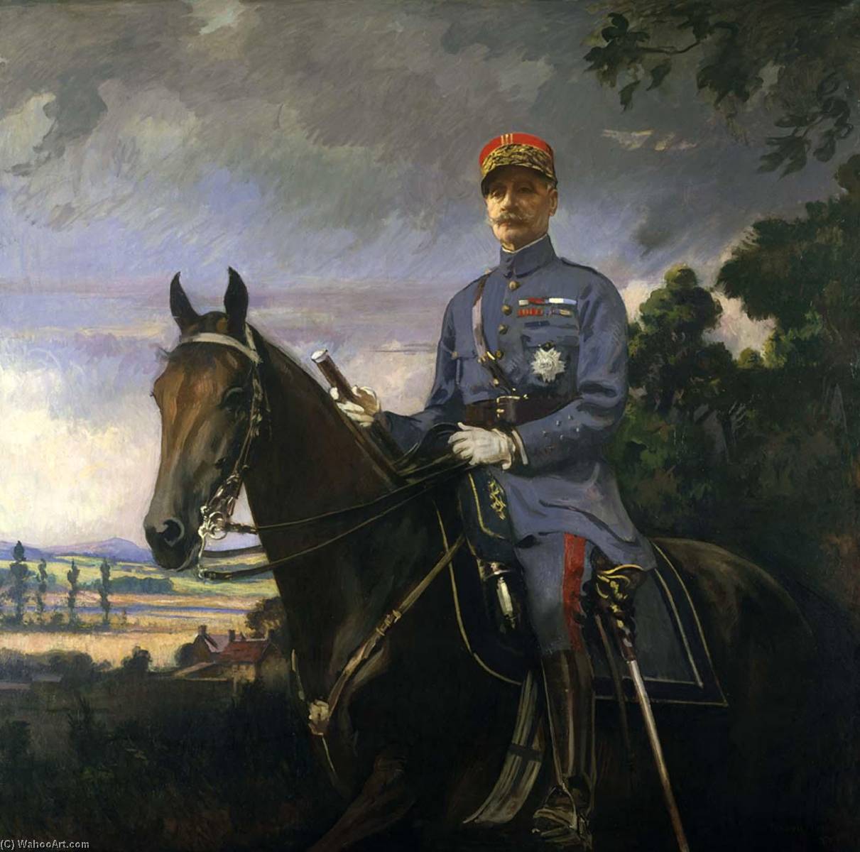 Wikioo.org - The Encyclopedia of Fine Arts - Painting, Artwork by Edmund Charles Tarbell - Marshal Ferdinand Foch
