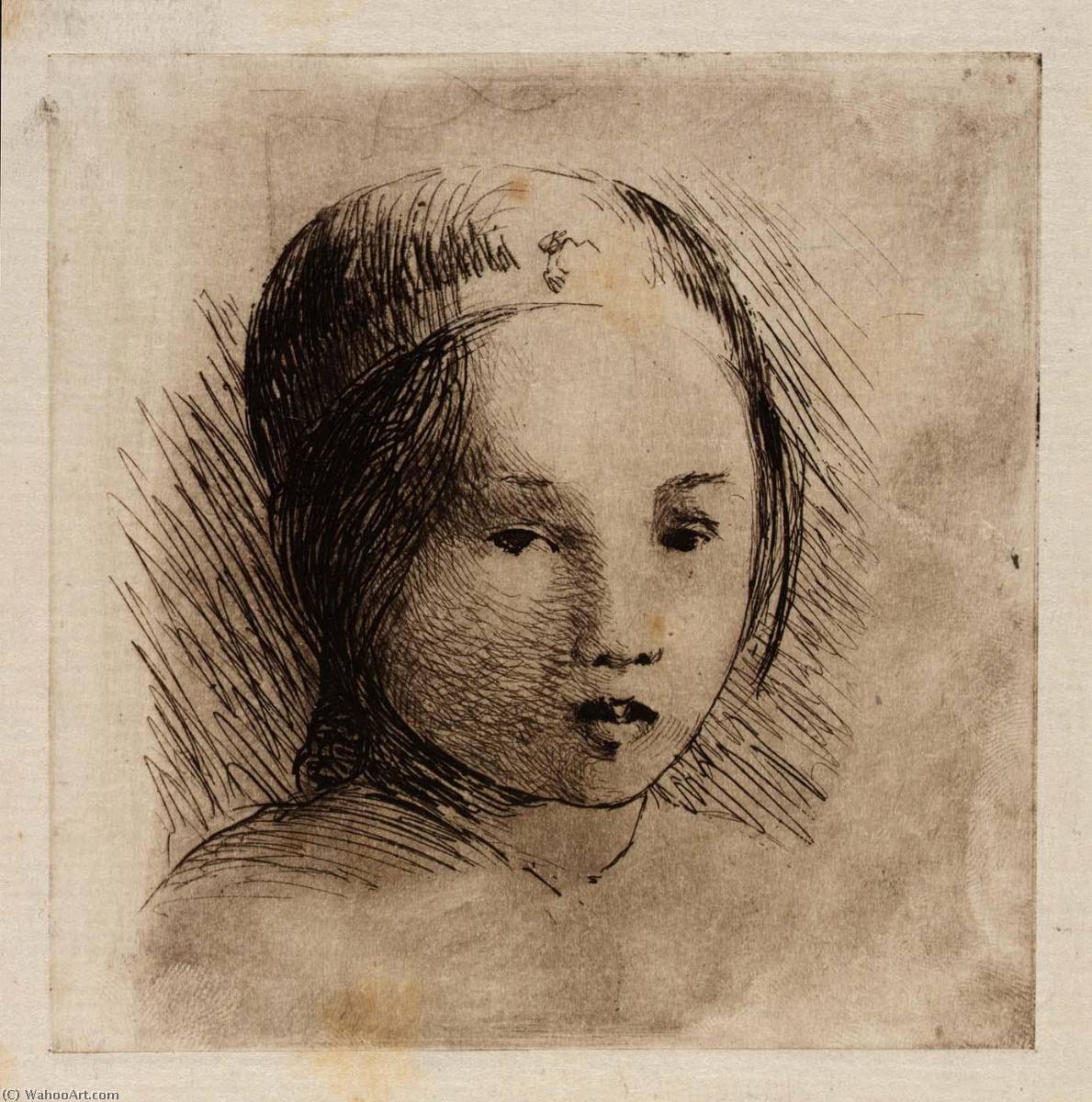 WikiOO.org - Encyclopedia of Fine Arts - Maľba, Artwork Helen Hyde - Head of Ah Ho