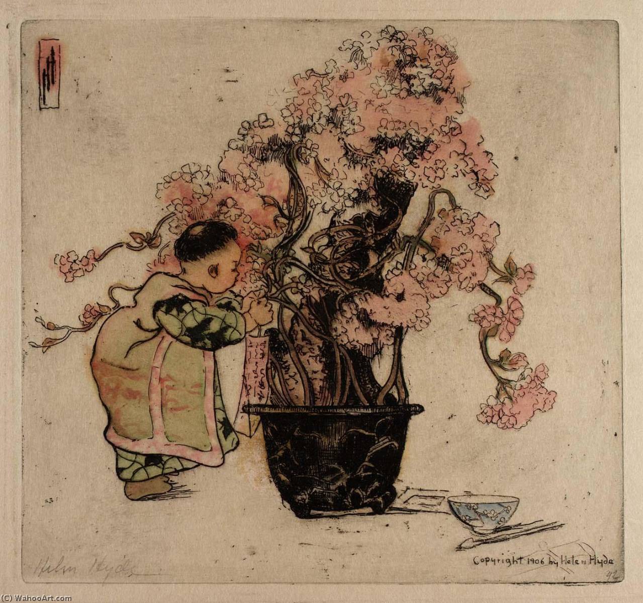 Wikioo.org – La Enciclopedia de las Bellas Artes - Pintura, Obras de arte de Helen Hyde - Un la primavera  poema