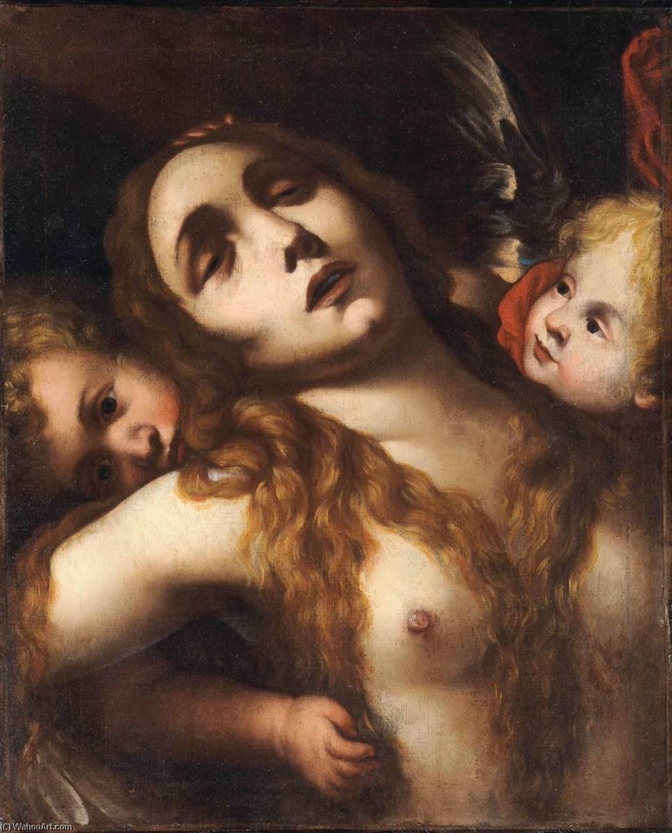 Wikioo.org - The Encyclopedia of Fine Arts - Painting, Artwork by Francesco Del Cairo - Mary Magdalene in Ecstasy