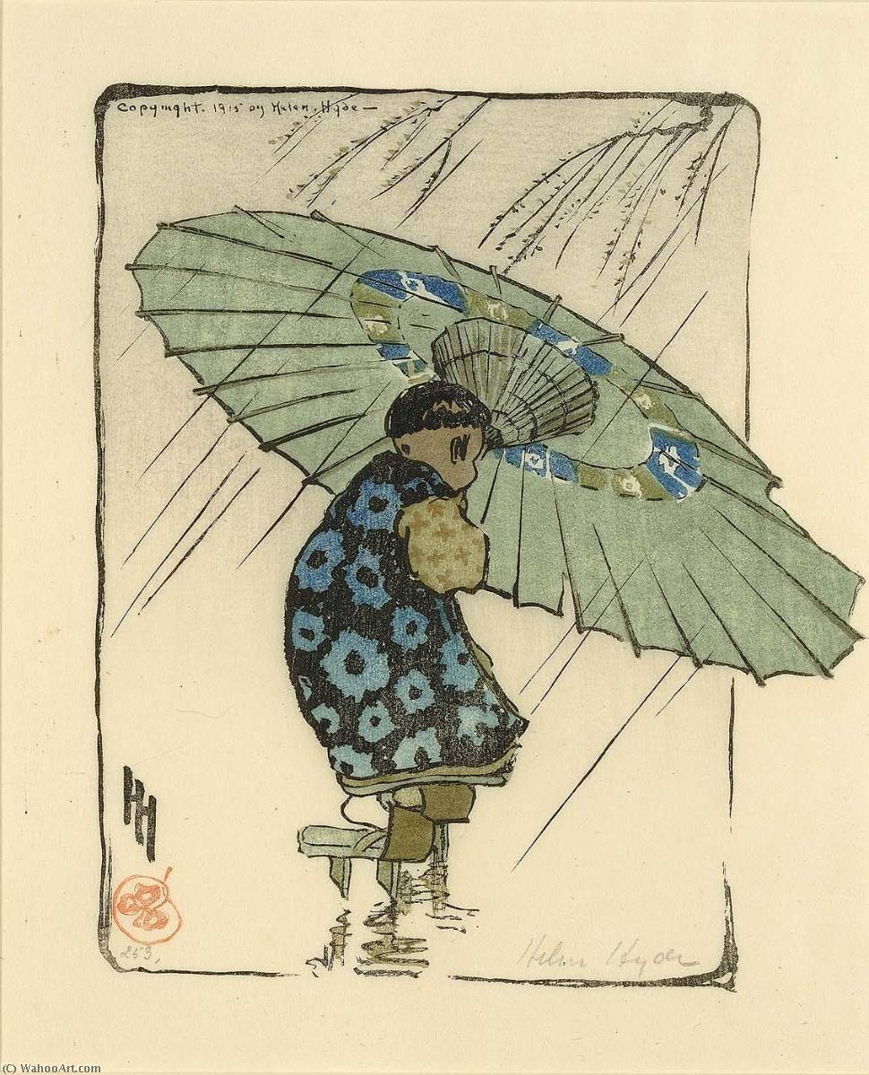 Wikioo.org – L'Enciclopedia delle Belle Arti - Pittura, Opere di Helen Hyde - la famiglia ombrello