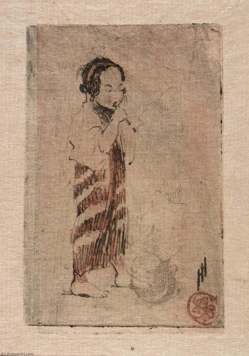 WikiOO.org - Encyclopedia of Fine Arts - Schilderen, Artwork Helen Hyde - A Javanese Small Person