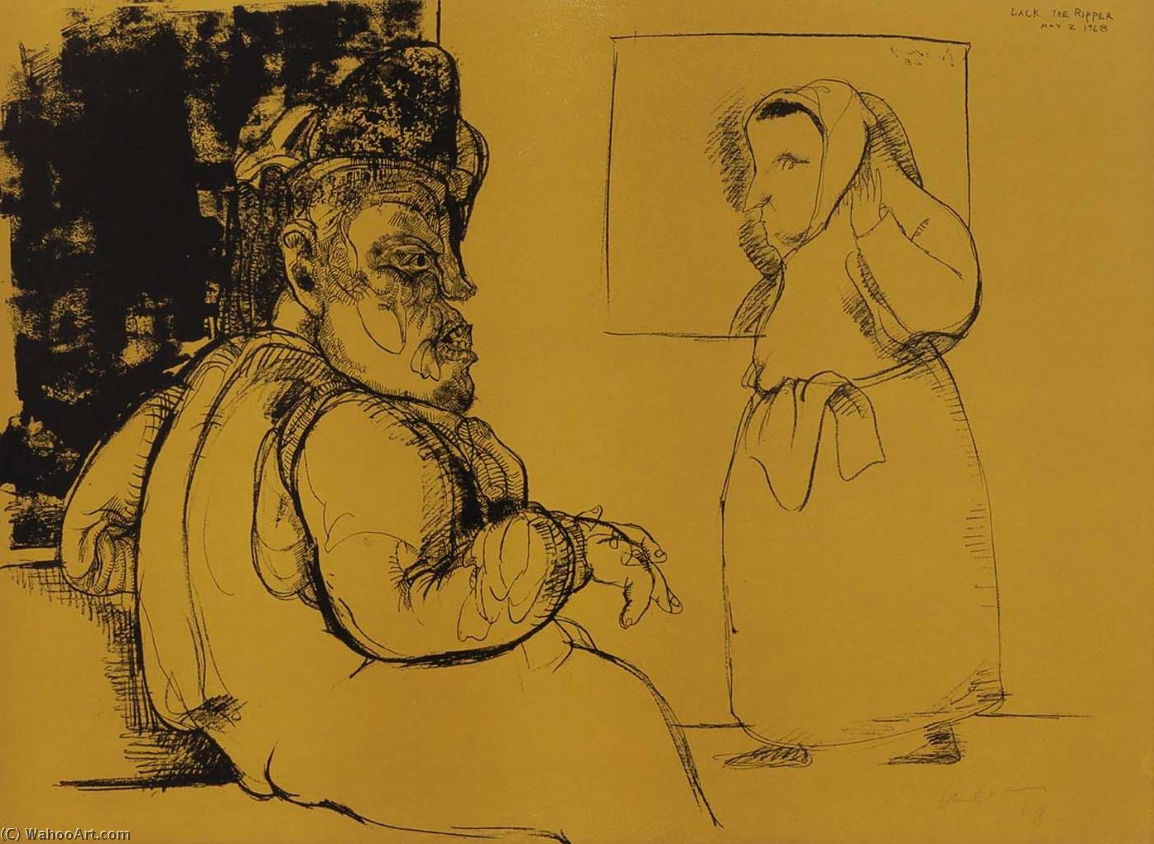 WikiOO.org - Enciclopedia of Fine Arts - Pictura, lucrări de artă Jose Luis Cuevas - Jack the Ripper