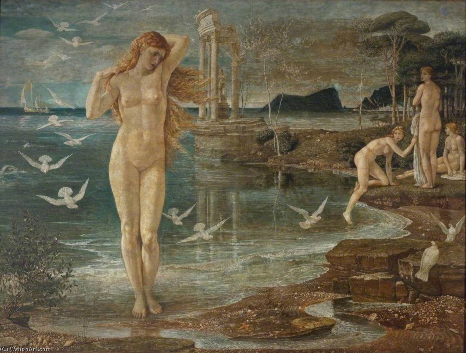 Wikioo.org – La Enciclopedia de las Bellas Artes - Pintura, Obras de arte de Walter Crane - el renacimiento todaclasede  Venus