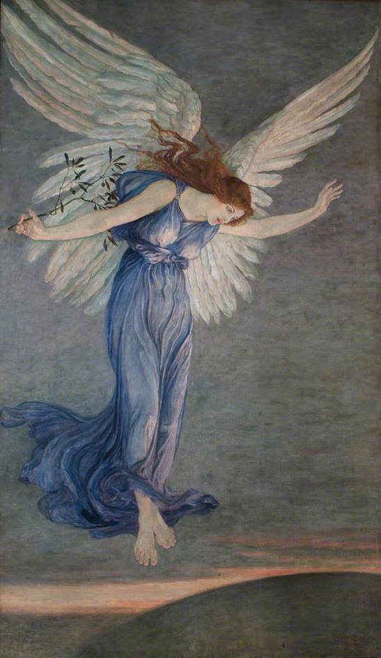Wikioo.org - สารานุกรมวิจิตรศิลป์ - จิตรกรรม Walter Crane - The Angel of Peace
