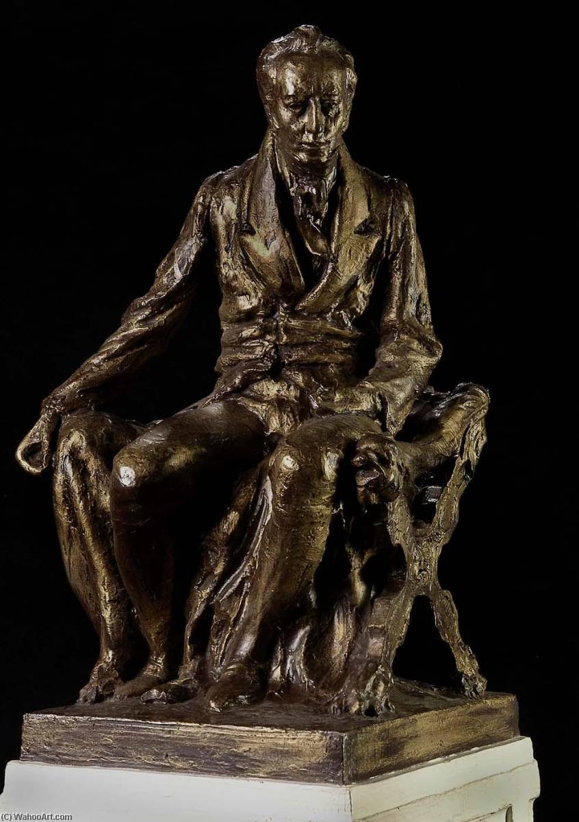 Wikioo.org - The Encyclopedia of Fine Arts - Painting, Artwork by Gutzon Borglum - Model for Seated Statue of James Smithson