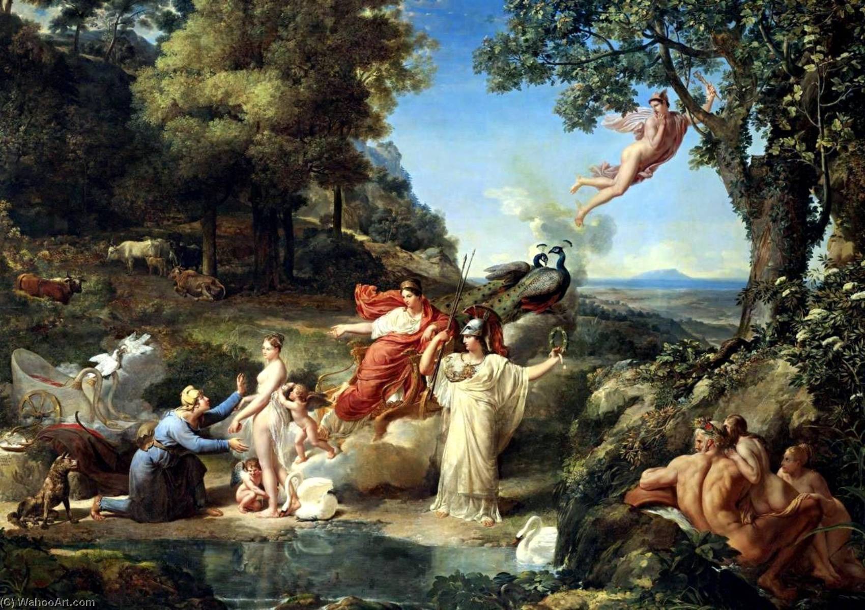 Wikioo.org – La Enciclopedia de las Bellas Artes - Pintura, Obras de arte de Guillaume Lethière - el juicio de París
