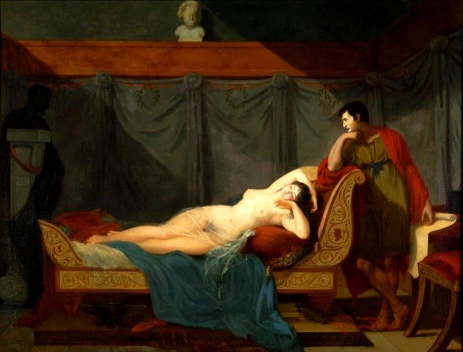 Wikioo.org - The Encyclopedia of Fine Arts - Painting, Artwork by Guillaume Lethière - Lucien Bonaparte Contemplating His Mistress