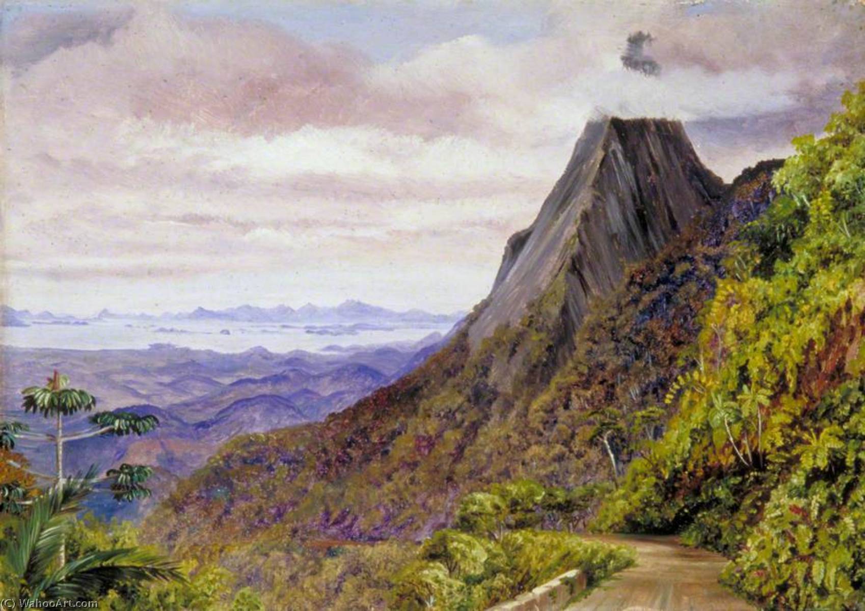 WikiOO.org - Енциклопедія образотворчого мистецтва - Живопис, Картини
 Marianne North - Organ Peak at Theresoplis and Bay of Rio Below