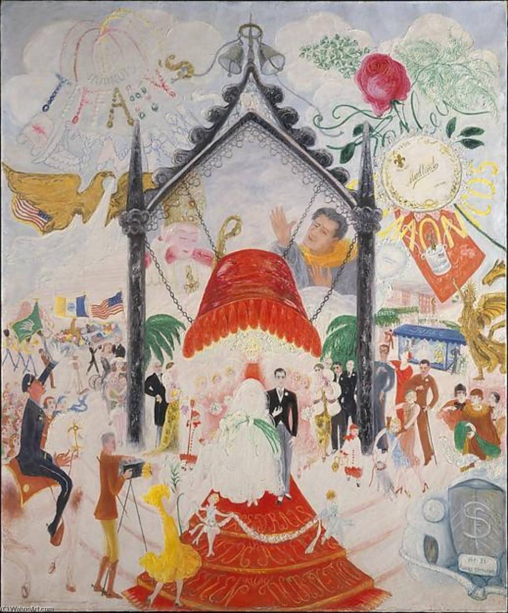 WikiOO.org – 美術百科全書 - 繪畫，作品 Florine Stettheimer - 的 大教堂  的  第五  大街