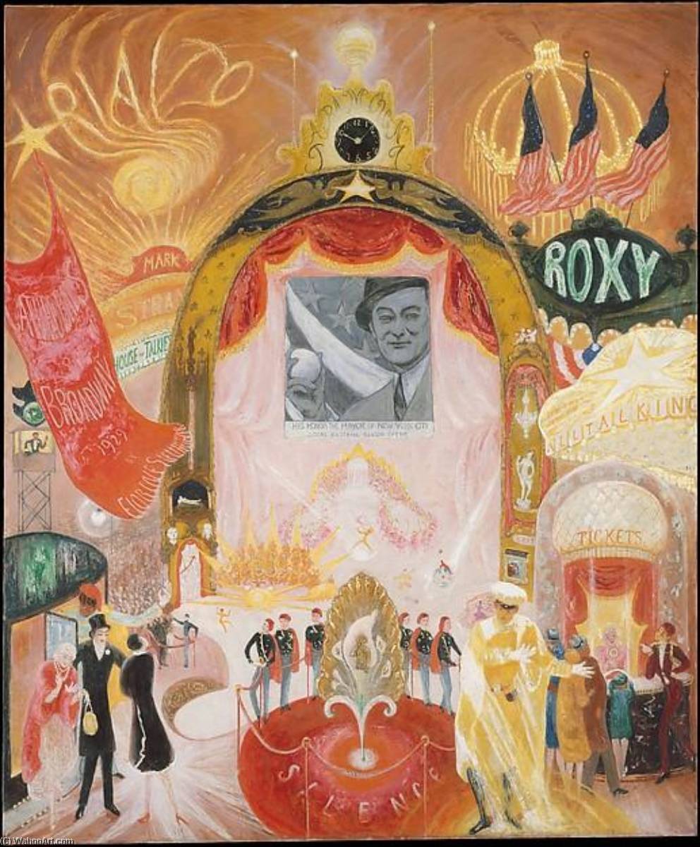 Wikioo.org - The Encyclopedia of Fine Arts - Painting, Artwork by Florine Stettheimer - The Cathedrals of Broadway