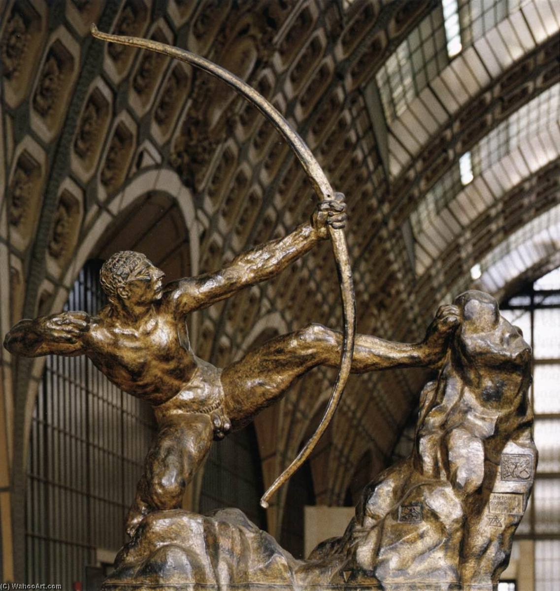 Wikioo.org - Bách khoa toàn thư về mỹ thuật - Vẽ tranh, Tác phẩm nghệ thuật Émile Antoine Bourdelle - Hercules the Archer