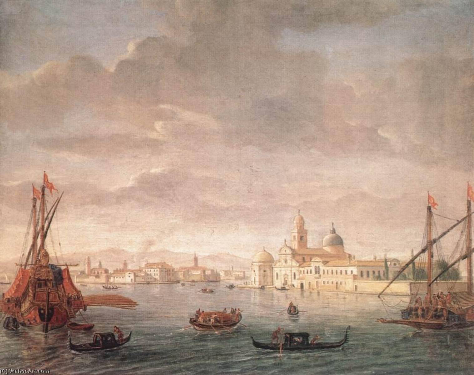 WikiOO.org - Encyclopedia of Fine Arts - Lukisan, Artwork Caspar Van Wittel - The Island of San Michele, Looking toward Murano