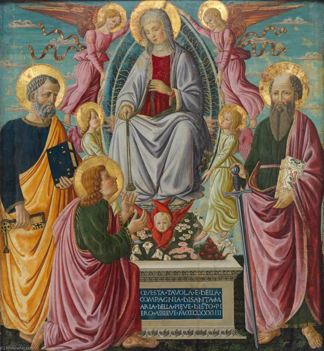 WikiOO.org - Encyclopedia of Fine Arts - Lukisan, Artwork Bernardo Di Stefano Rosselli - Madonna della Cintola
