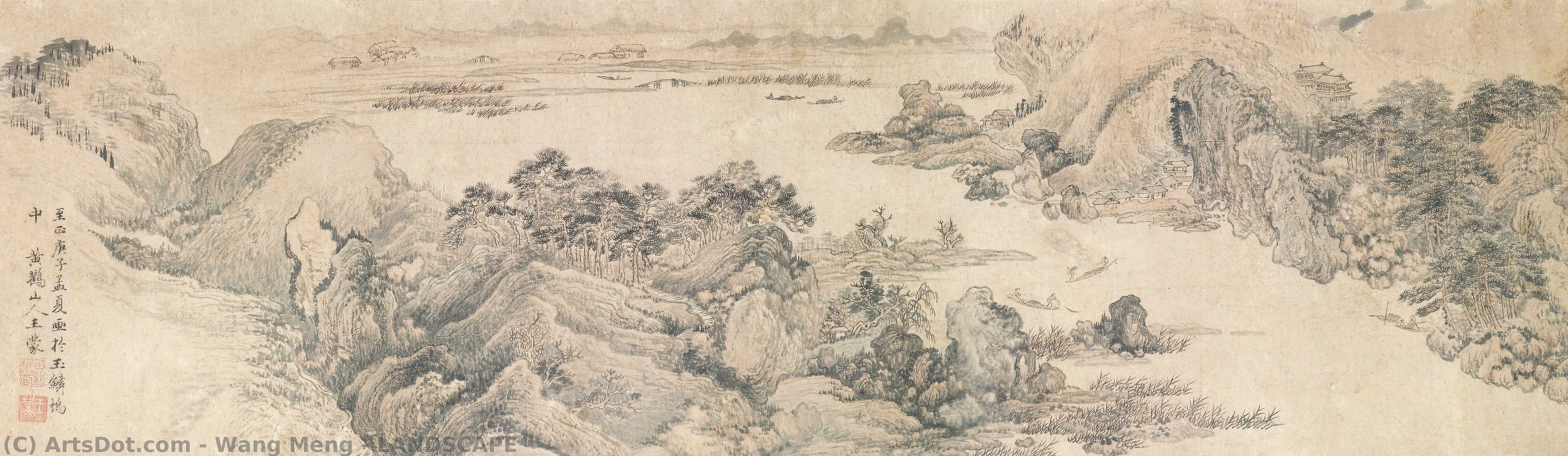 WikiOO.org - Encyclopedia of Fine Arts - Maalaus, taideteos Wang Meng - LANDSCAPE