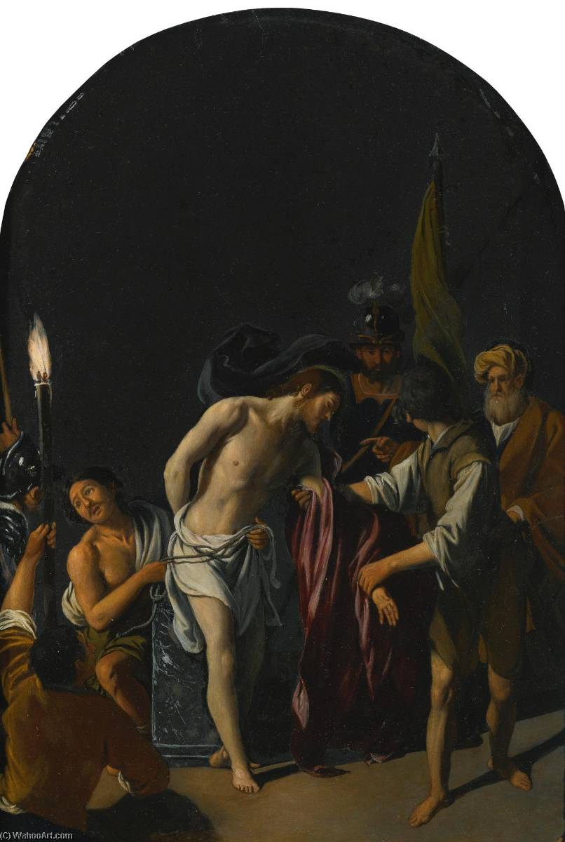 Wikioo.org - The Encyclopedia of Fine Arts - Painting, Artwork by Alessandro Turchi - Christ tied to the column