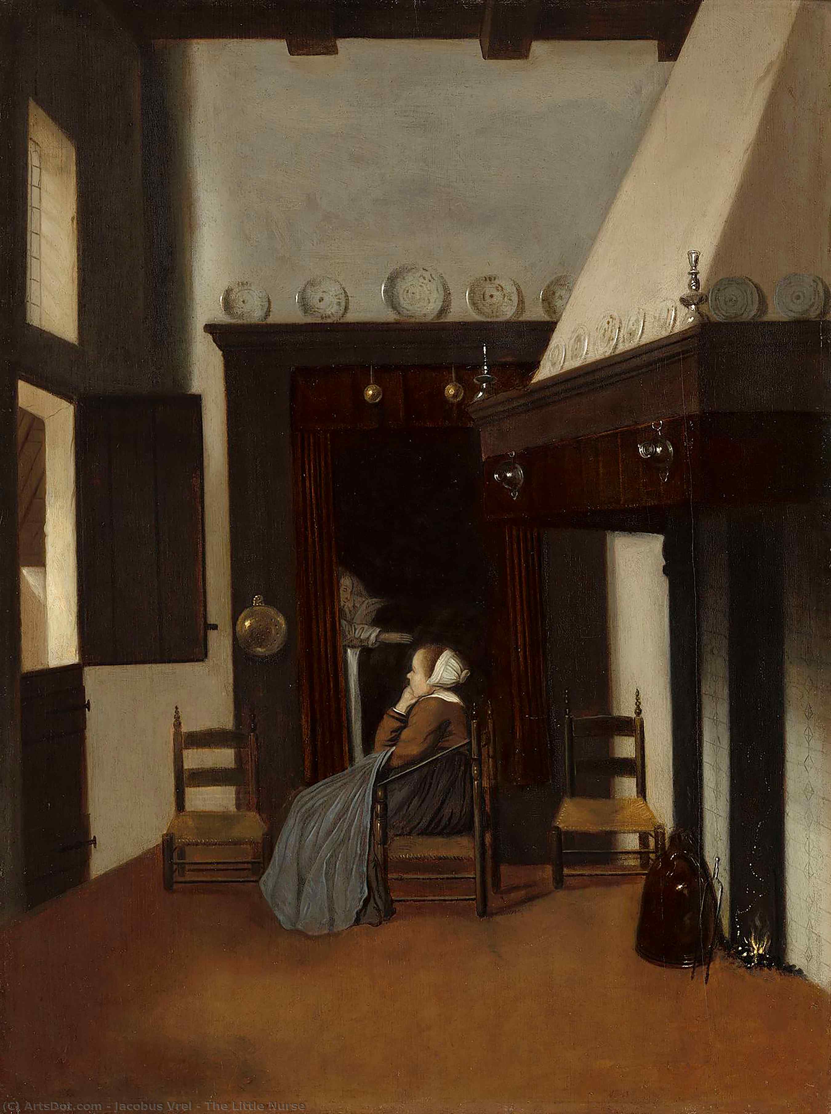 WikiOO.org - Encyclopedia of Fine Arts - Maleri, Artwork Jacobus Vrel - The Little Nurse