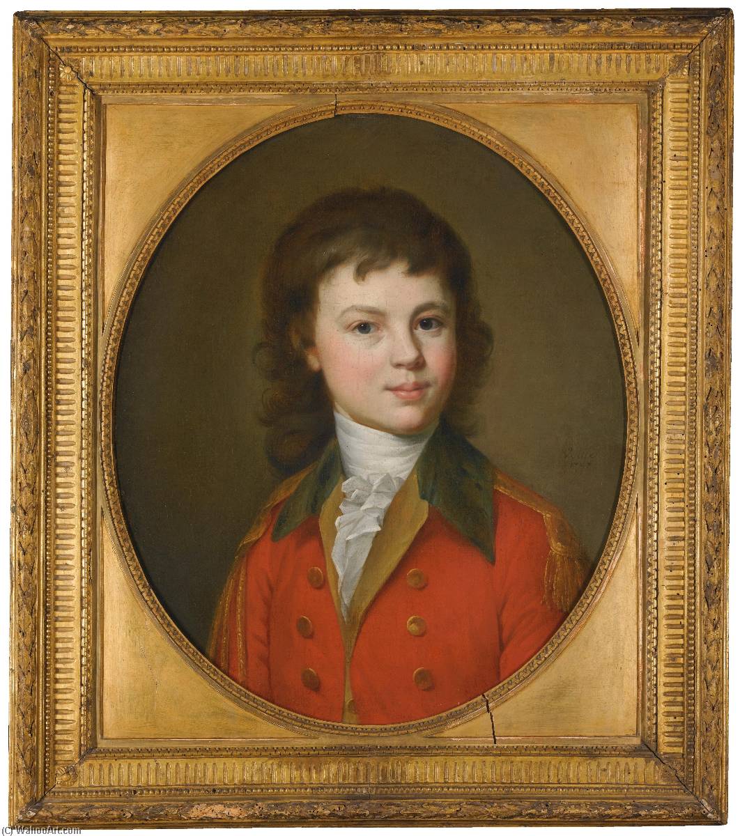Wikioo.org - สารานุกรมวิจิตรศิลป์ - จิตรกรรม Jean Voille - a Portrait of Count Paul Alexandrovich Stroganoff, aged 15