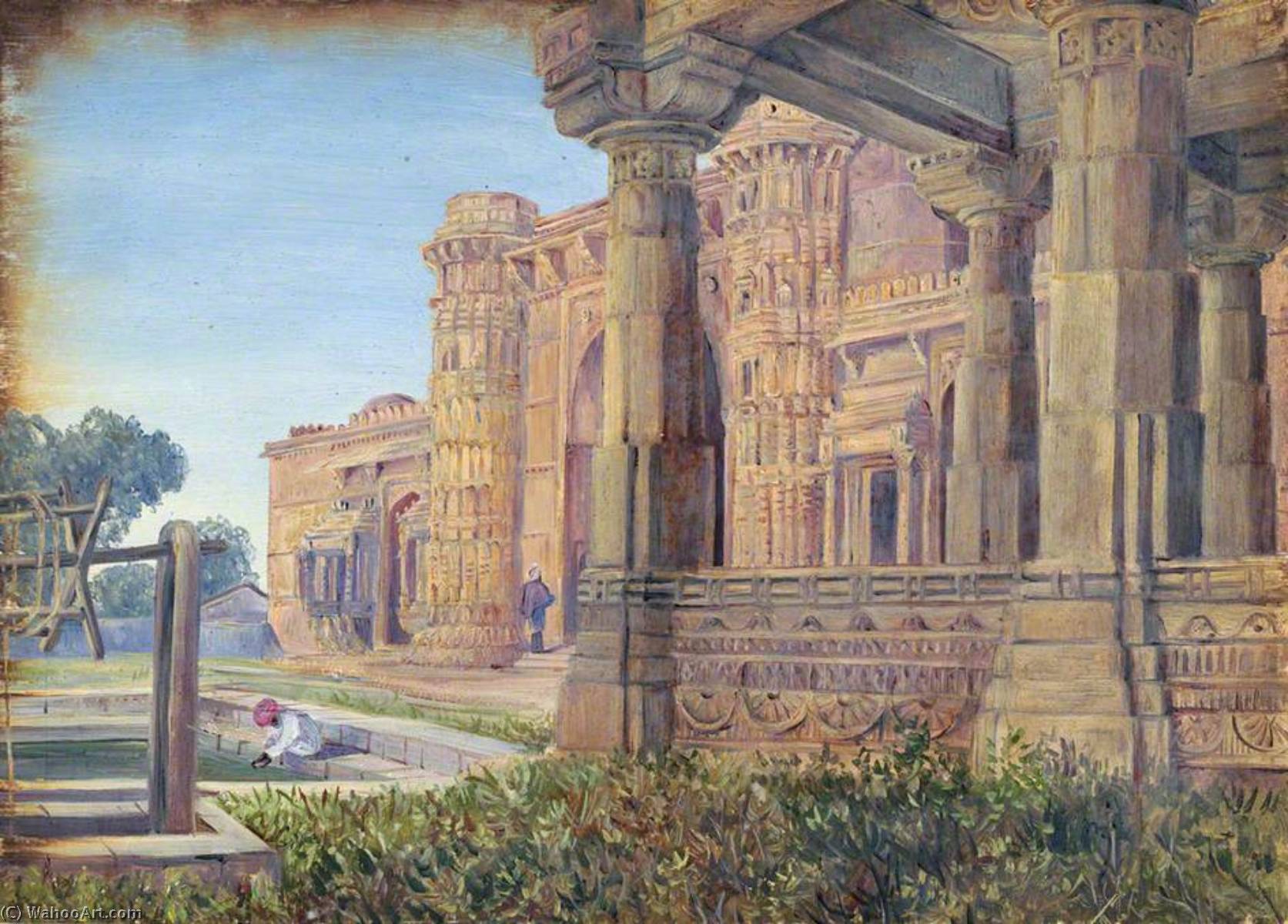 Wikioo.org - The Encyclopedia of Fine Arts - Painting, Artwork by Marianne North - Mosques of the Queen, Ahmedebad
