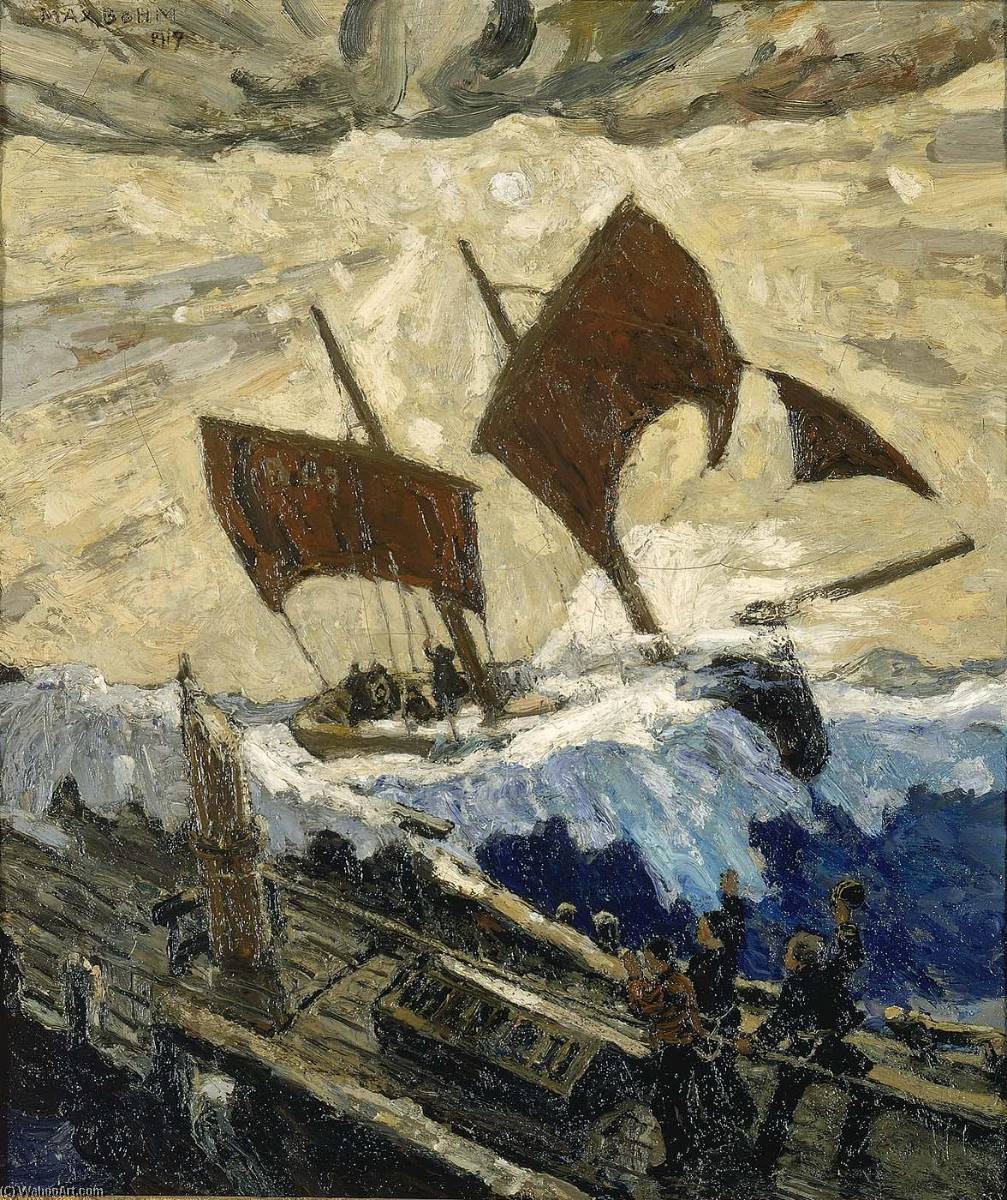 WikiOO.org - Enciklopedija dailės - Tapyba, meno kuriniai Max Bohm - An Incident on the English Channel
