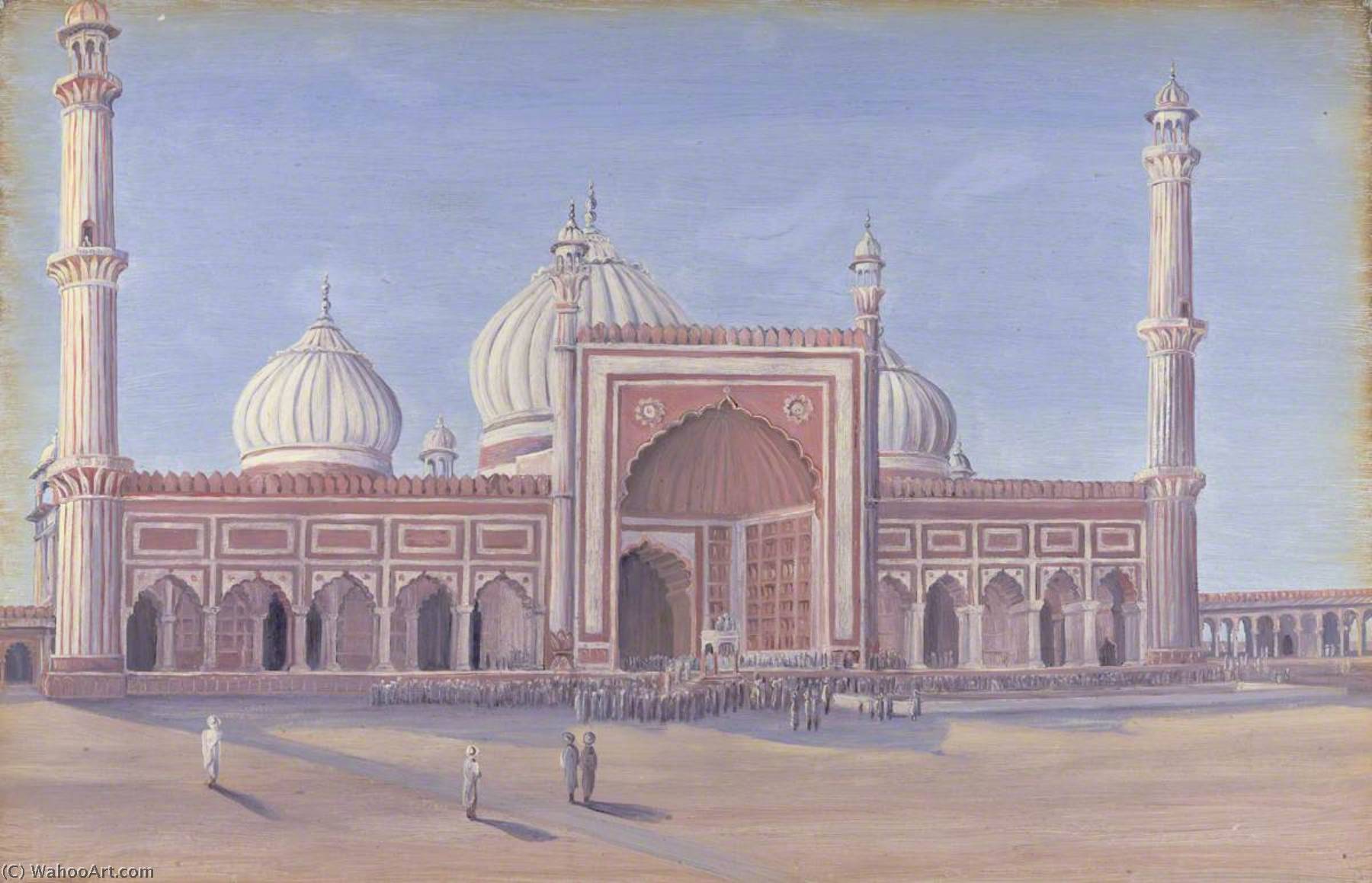 Wikioo.org - The Encyclopedia of Fine Arts - Painting, Artwork by Marianne North - 'The Great Mosque of Delhi, India. Novr. 1878'