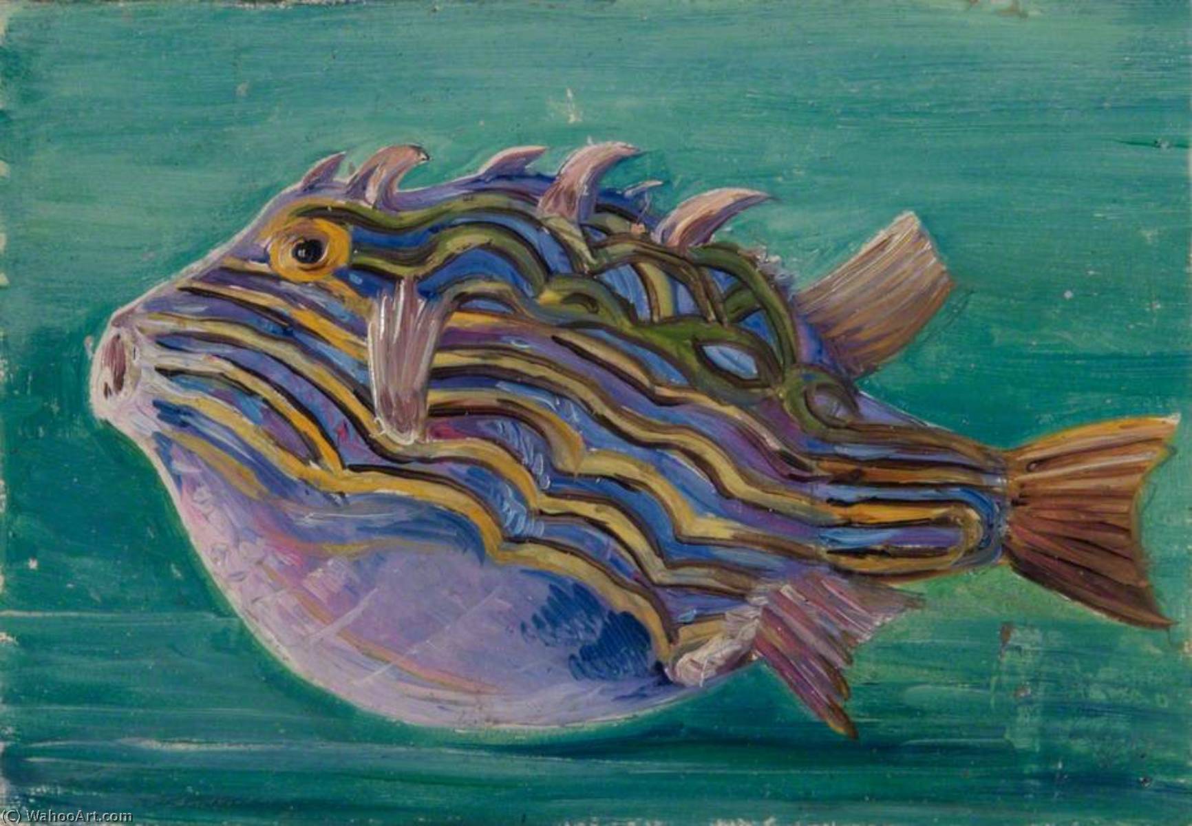 Wikioo.org - The Encyclopedia of Fine Arts - Painting, Artwork by Marianne North - Exotic Fish