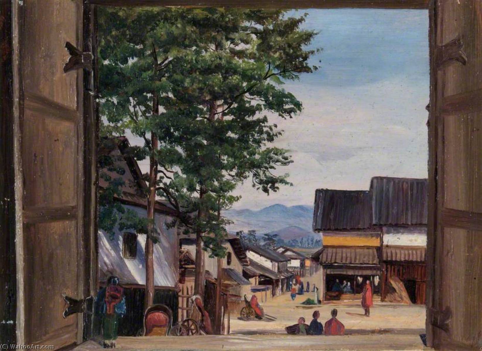 WikiOO.org - Енциклопедія образотворчого мистецтва - Живопис, Картини
 Marianne North - From a Gate in Kyoto, Japan