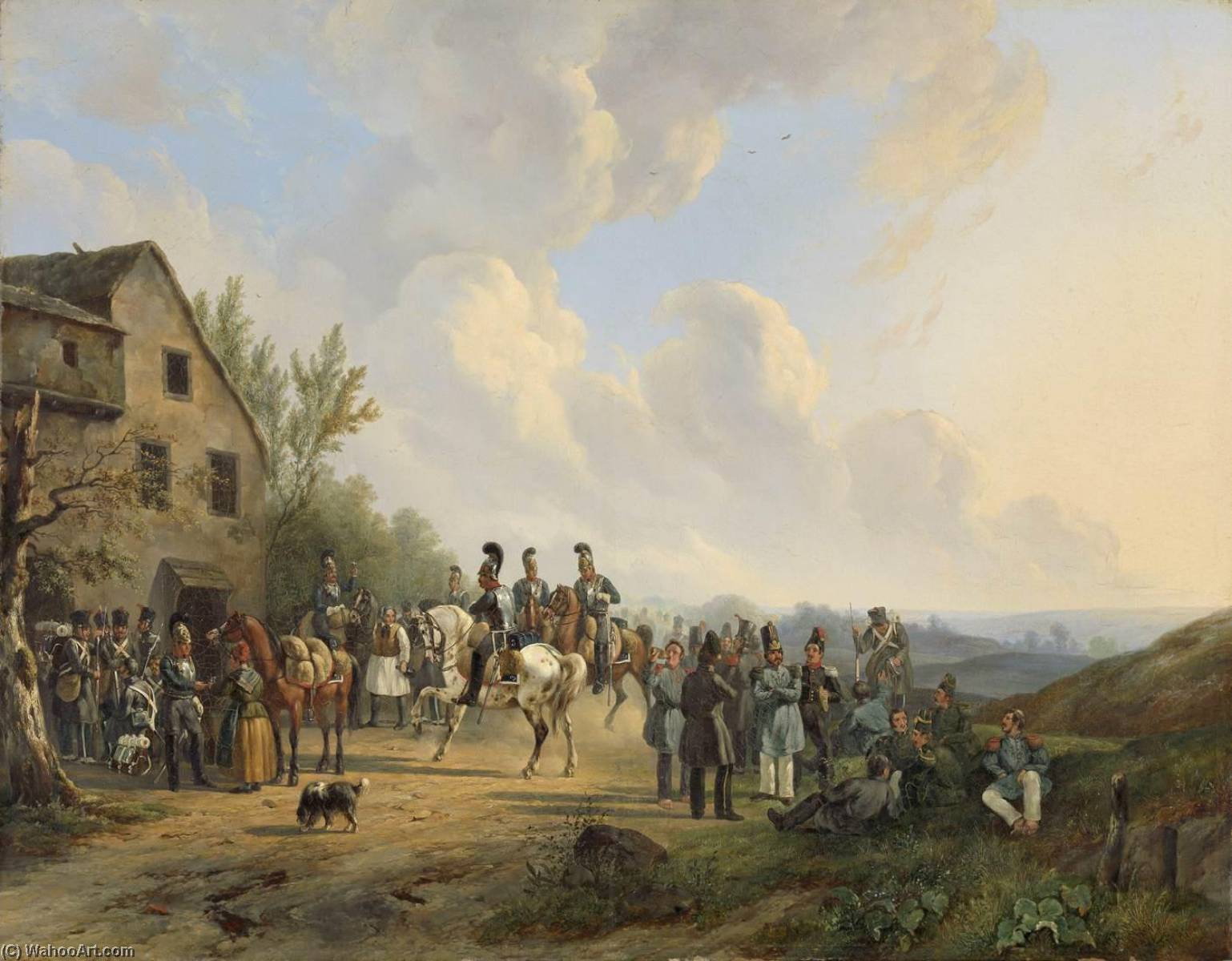 Wikioo.org - The Encyclopedia of Fine Arts - Painting, Artwork by Wouterus Verschuur - Scene from the Ten Days' Campaign