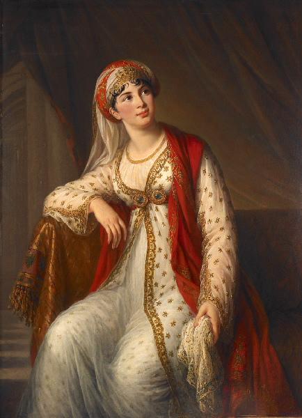 Wikioo.org - Encyklopedia Sztuk Pięknych - Malarstwo, Grafika Elisabeth-Louise Vigée-Lebrun - Portrait de Mme Grassini dans le rôle de Zaïre (gravé en 1806 par Reynolds)