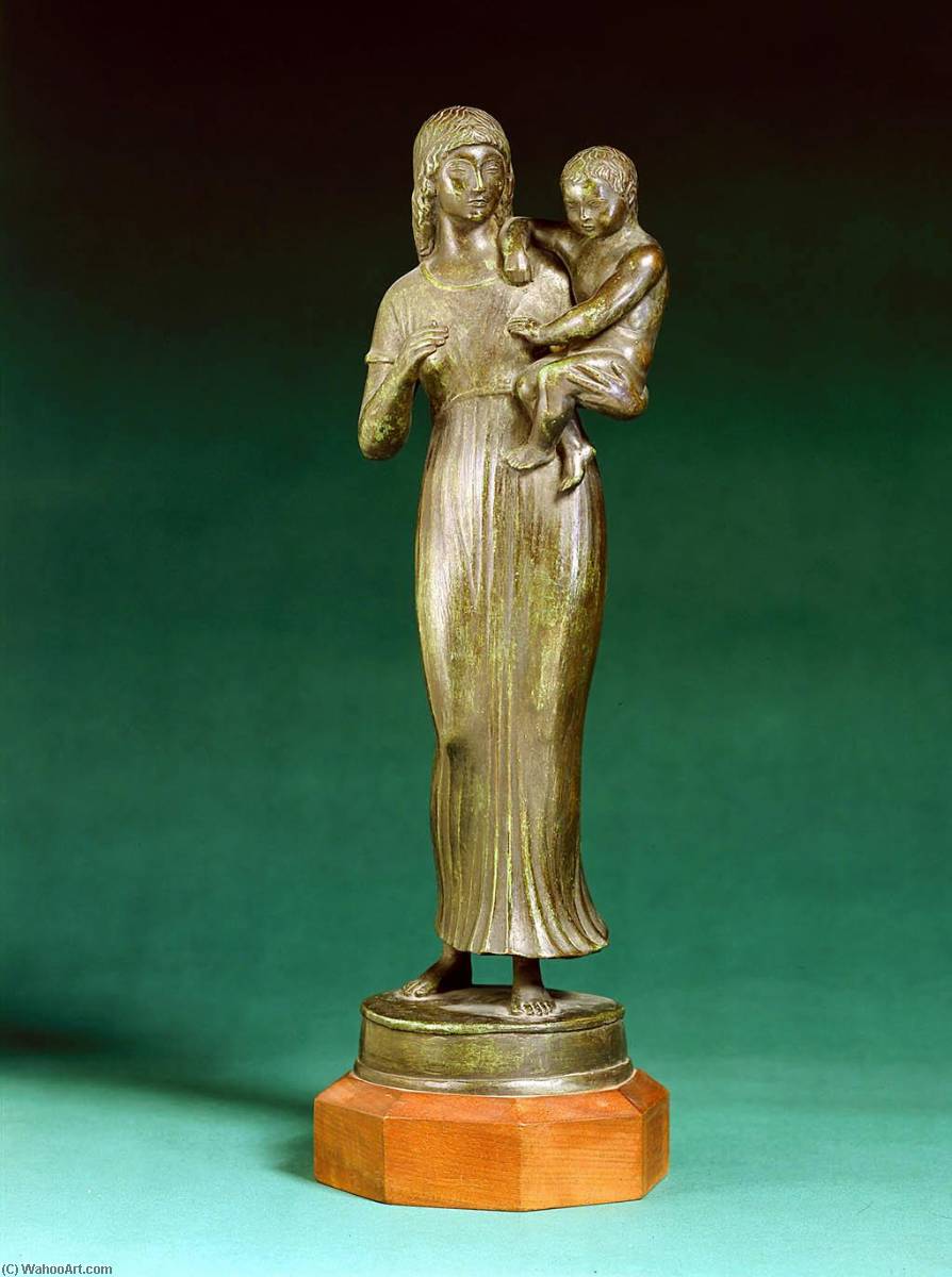 WikiOO.org - Encyclopedia of Fine Arts - Lukisan, Artwork Paul Manship - Mother and Child