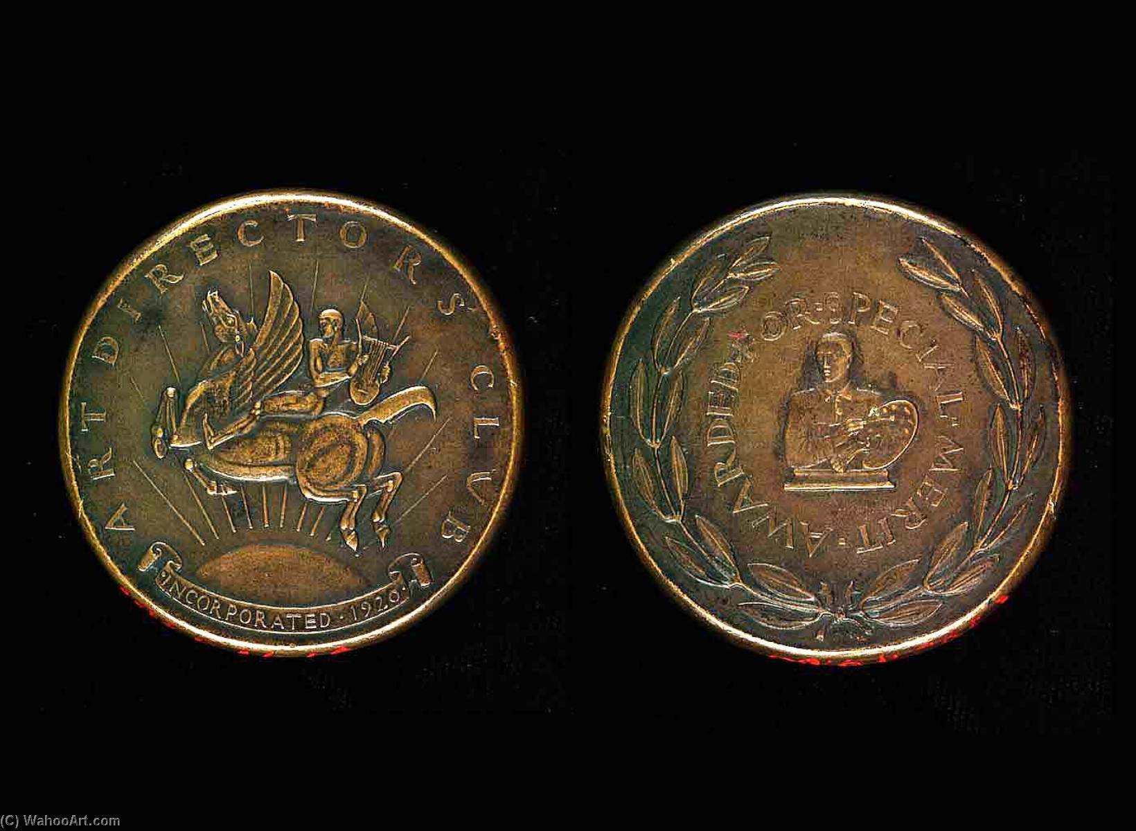 Wikioo.org - The Encyclopedia of Fine Arts - Painting, Artwork by Paul Manship - Art Director's Club Medal