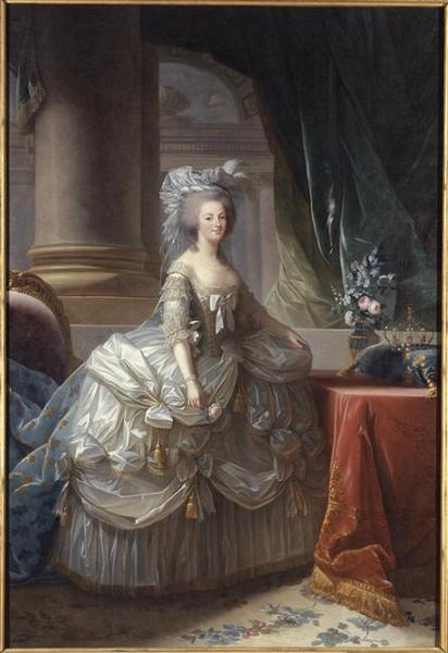 WikiOO.org - Encyclopedia of Fine Arts - Malba, Artwork Elisabeth-Louise Vigée-Lebrun - Marie Antoinette d'Autriche, reine de France (1755 1793), en robe à paniers vers 1785