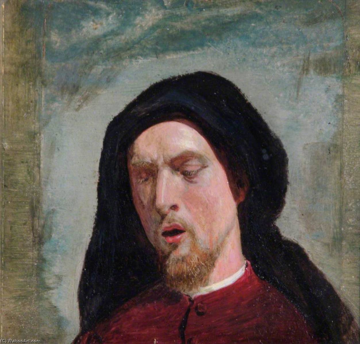 Wikioo.org - The Encyclopedia of Fine Arts - Painting, Artwork by Ford Madox Brown - Study for the Head of Chaucer