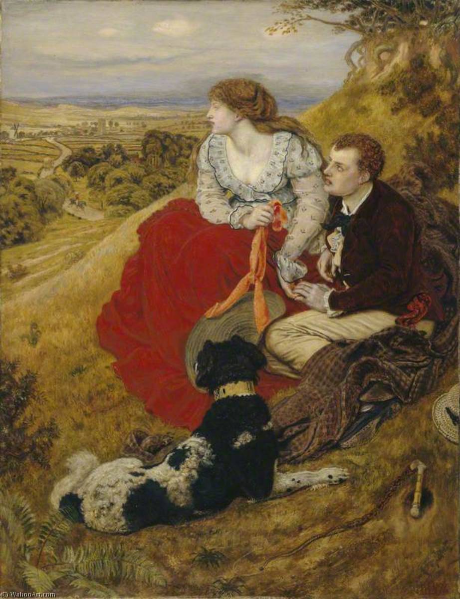 WikiOO.org - Encyclopedia of Fine Arts - Maleri, Artwork Ford Madox Brown - Byron's Dream