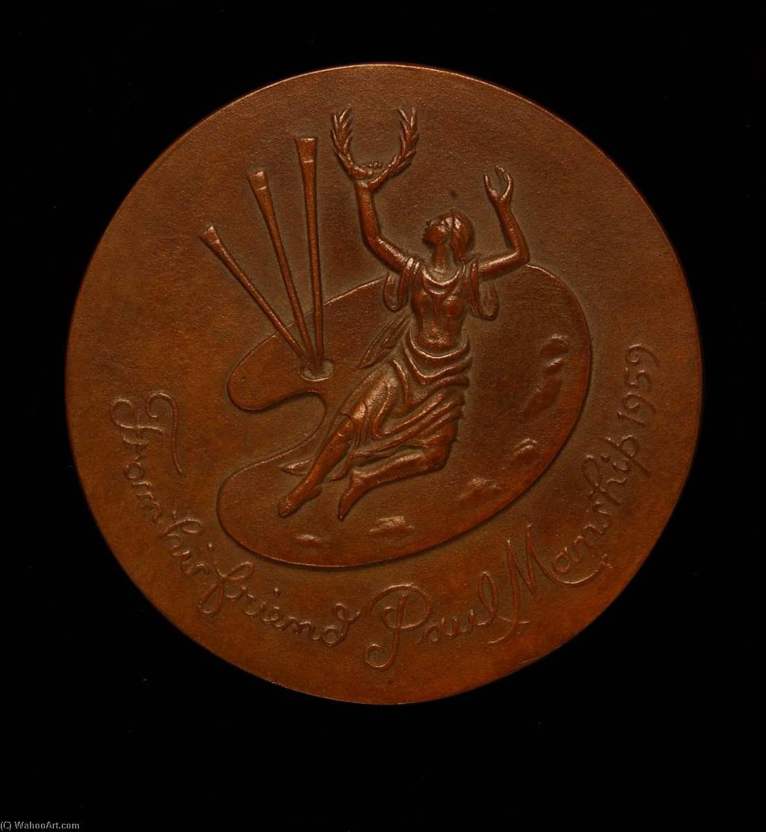 WikiOO.org - Encyclopedia of Fine Arts - Maalaus, taideteos Paul Manship - John Johansen Portrait Medal (reverse)