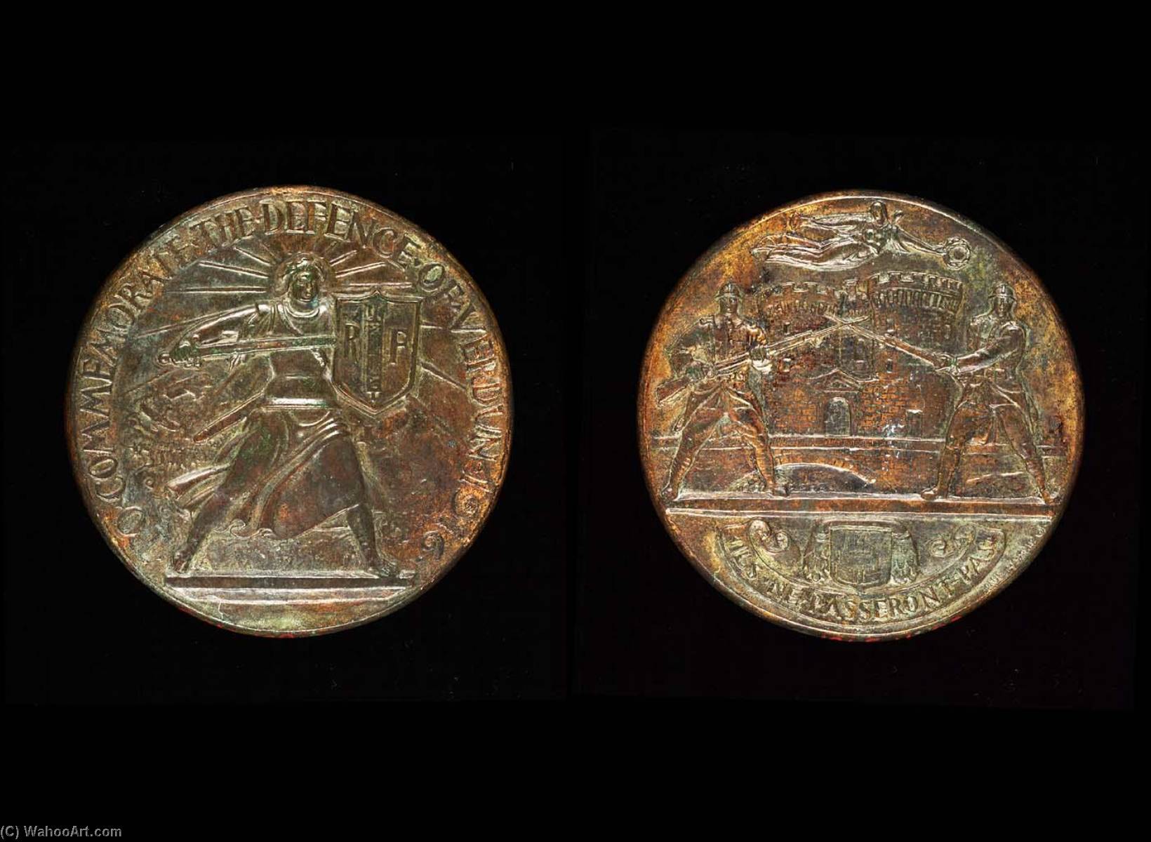 WikiOO.org - Encyclopedia of Fine Arts - Lukisan, Artwork Paul Manship - Defense of Verdun Medal