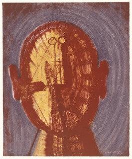 Wikioo.org - The Encyclopedia of Fine Arts - Painting, Artwork by Rufino Tamayo - Head of Colossus